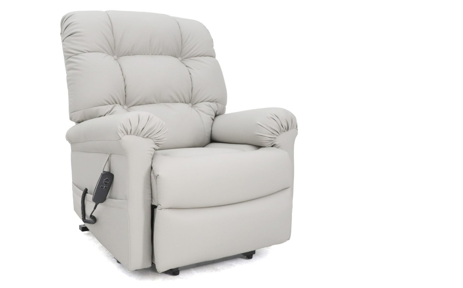 Comfort Care Cloud Recliner – High-Tech Leather Light Grey – Image 8