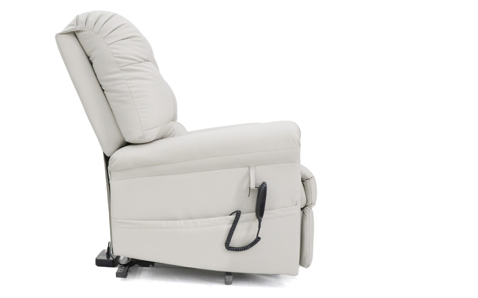 Comfort Care Cloud Recliner – High-Tech Leather Light Grey – Image 7