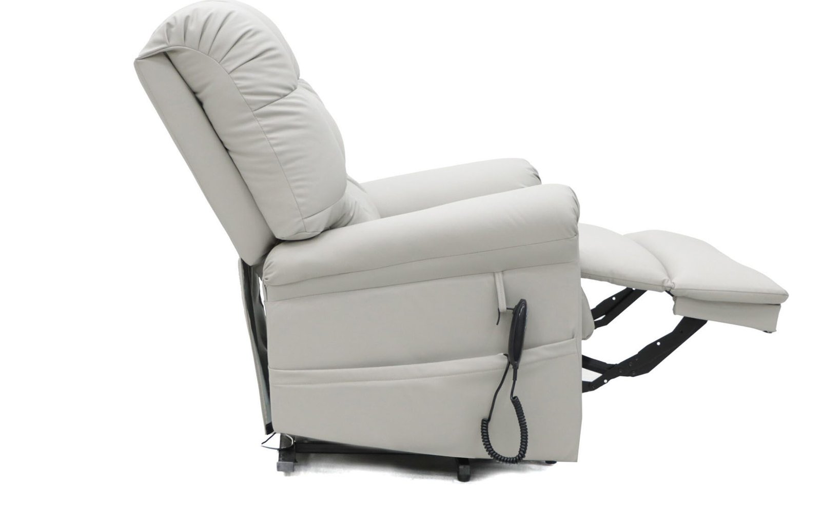 Comfort Care Cloud Recliner – High-Tech Leather Light Grey – Image 1
