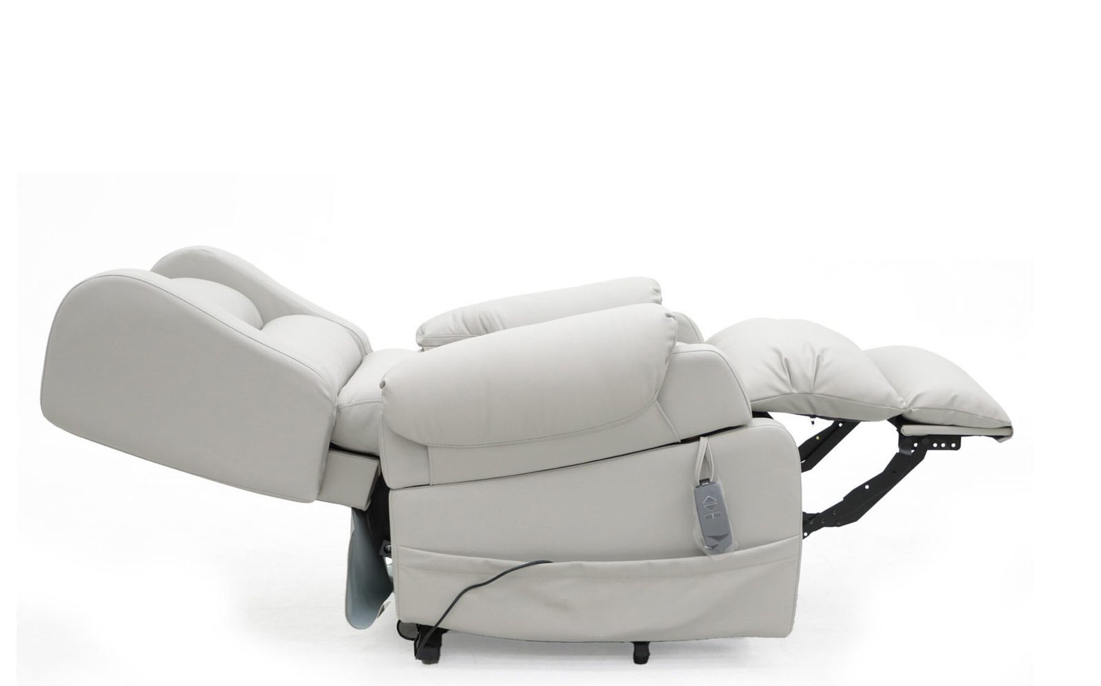 Comfort Care Viva Recliner – High-Tech Leather Light Grey – Image 3