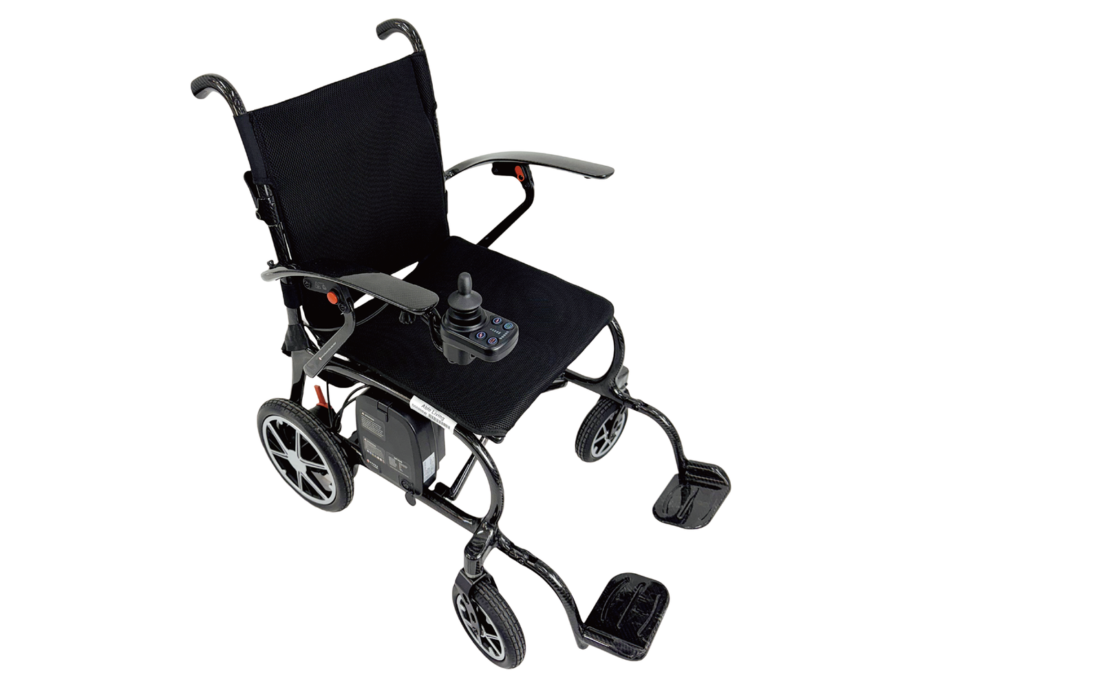 Pinnacle Featherlite electric wheelchair – side view